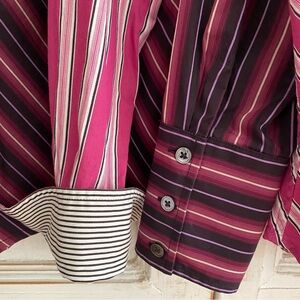 2 Cotton Shirts Petite Career Button Down Pink Banana Republic Jones New York